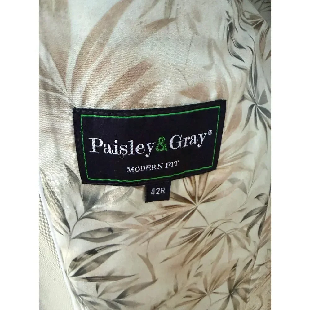 Paisley & Gray Steel Knit Blazer 42R Modern Fit NWT $250 Gray Sport Coat